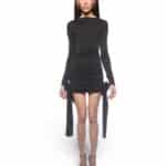 Vestido curto manga longa